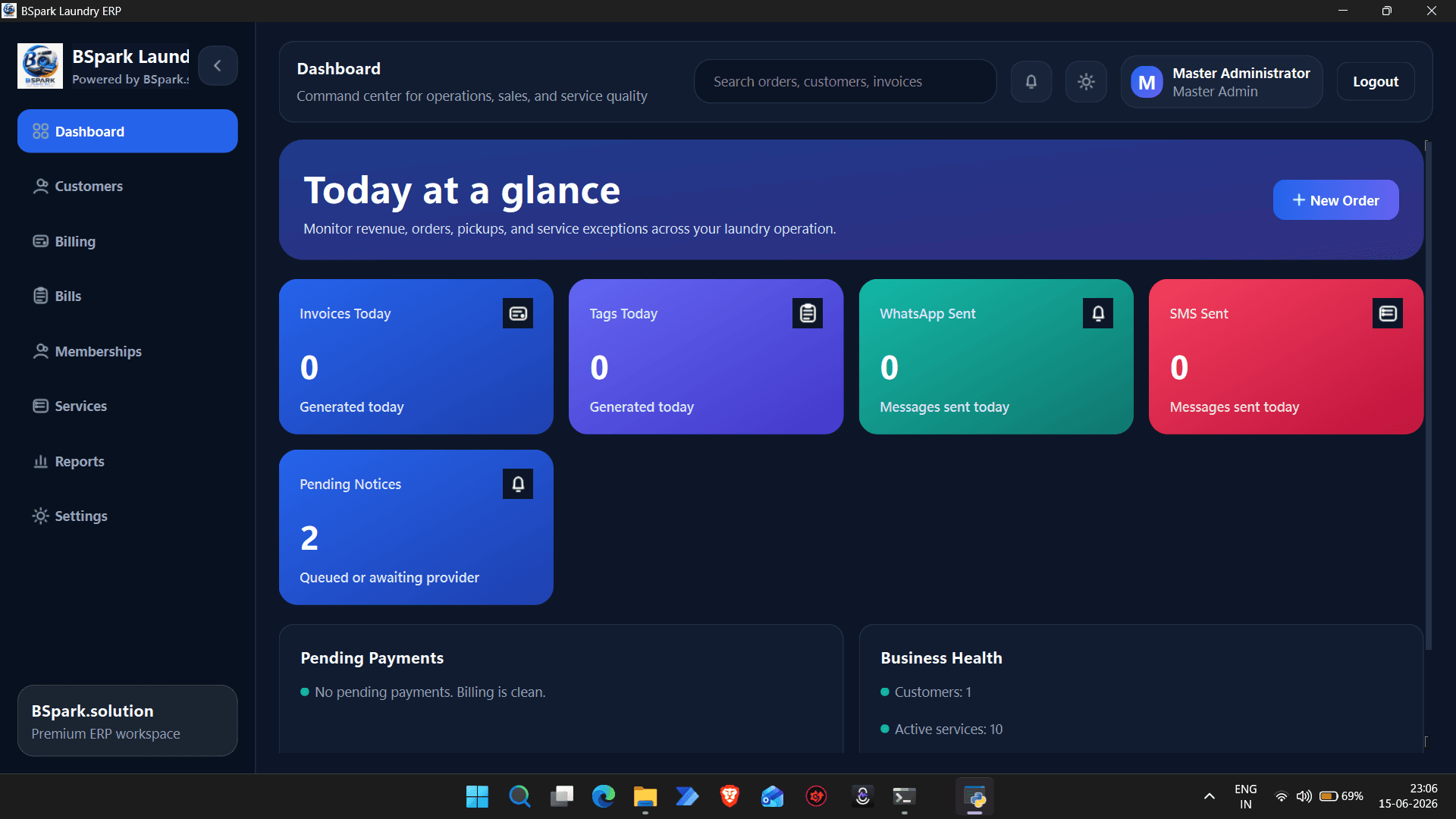 Invoice Service Platform – Dashboard Overview