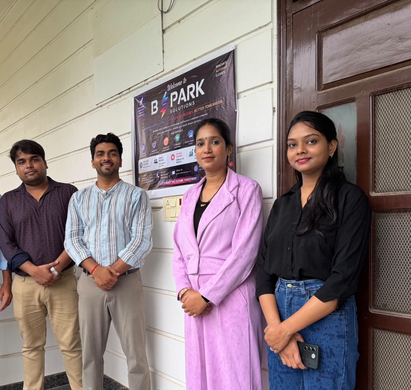 BSpark team collaborating on a project